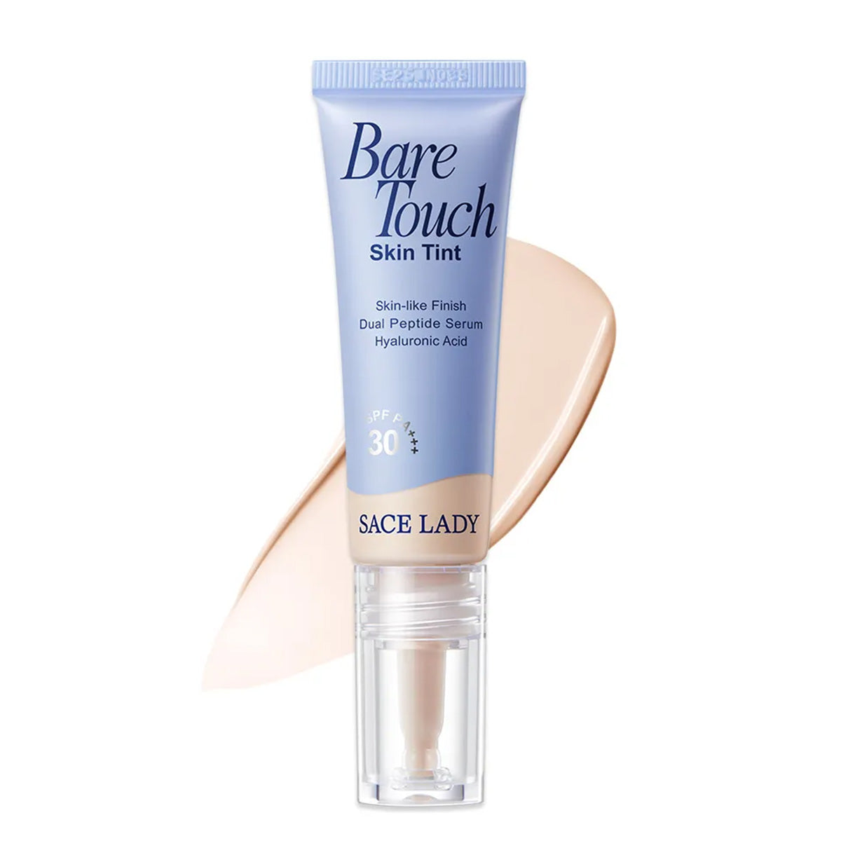 SACE LADY Bare Touch Skin Tint Travel Size - SPF30 PA+++ with Dual Peptide Serum & Breathable Film for Skin-Like Texture