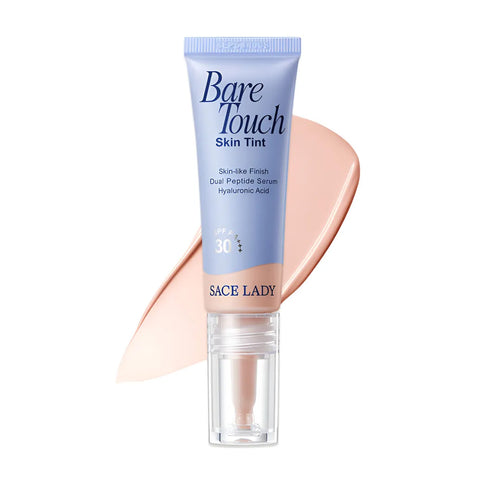SACE LADY Bare Touch Skin Tint Travel Size - SPF30 PA+++ with Dual Peptide Serum & Breathable Film for Skin-Like Texture