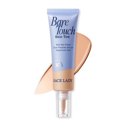 SACE LADY Bare Touch Skin Tint Travel Size - SPF30 PA+++ with Dual Peptide Serum & Breathable Film for Skin-Like Texture