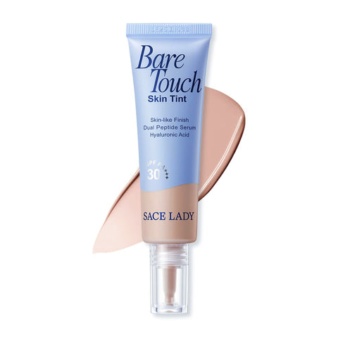 SACE LADY Bare Touch Skin Tint Travel Size - SPF30 PA+++ with Dual Peptide Serum & Breathable Film for Skin-Like Texture