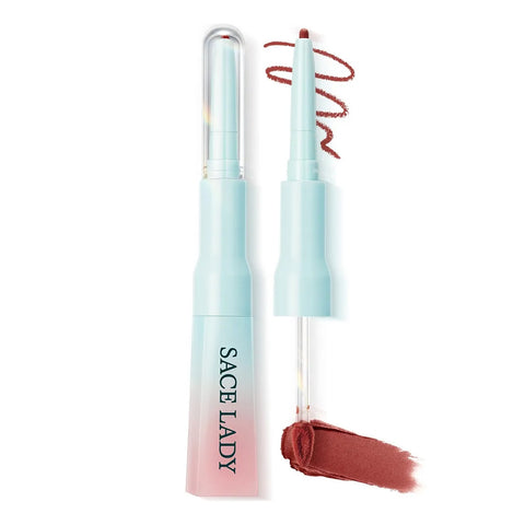 SACE LADY 2-in-1 Lip Cream Booster Lip Liner & Cream Soft Matte Blurred Finish