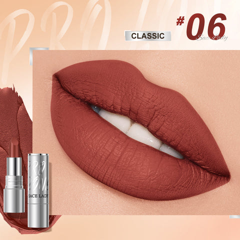 SACE LADY 24H Long-Lasting Matte Lipstick Waterproof High Pigment Non-Transfer Lip Makeup