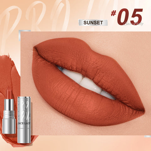 SACE LADY 24H Long-Lasting Matte Lipstick Waterproof High Pigment Non-Transfer Lip Makeup