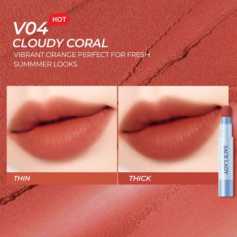 SACE LADY Matte Air Cushion Lip & Cheek Cream Velvet Finish Long-Lasting Waterproof Tint