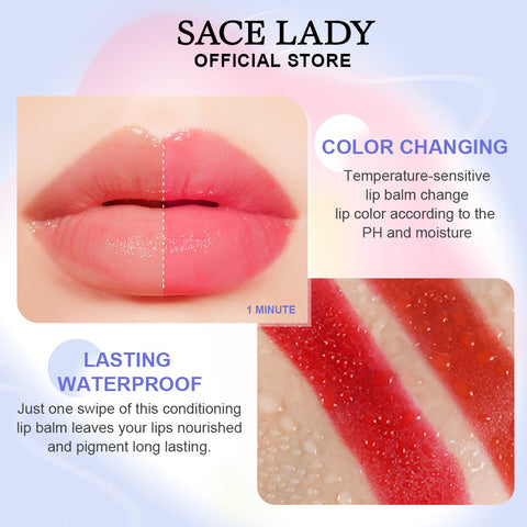 SACE LADY Tinted Lip Therapy Magic Lip Balm – Waterproof Color-Changing Lip Tint & High-Pigment Stain