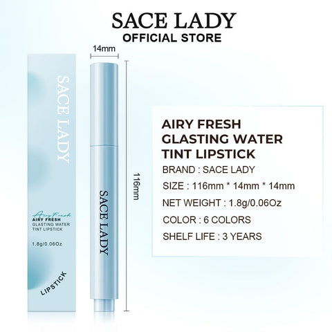 SACE LADY Glasting Gloss Lipstick – Moisturizing High-Shine Lip Gloss Balm with Vitamin E & Plant Oils