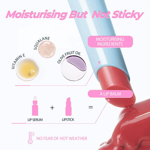 SACE LADY Glasting Gloss Lipstick – Moisturizing High-Shine Lip Gloss Balm with Vitamin E & Plant Oils