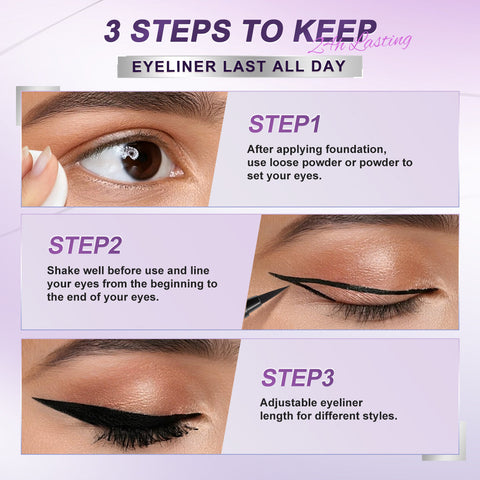 SACE LADY PRO ZONE Waterproof Ultra-Fine Black Liquid Eyeliner – Quick-Drying, Smudge-Proof Precision