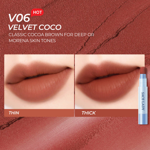 SACE LADY Matte Air Cushion Lip & Cheek Cream Velvet Finish Long-Lasting Waterproof Tint