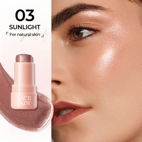 SACE LADY Highlighter Stick – Hydrating Jelly Glow, Long-Lasting Radiance & Multi-Use Shimmer
