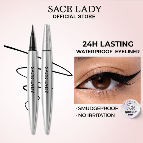 SACE LADY PRO ZONE Waterproof Ultra-Fine Black Liquid Eyeliner – Quick-Drying, Smudge-Proof Precision