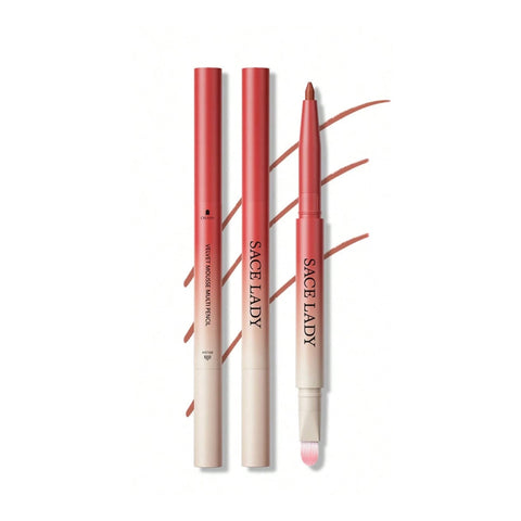 SACE LADY Velvet Matte Lip Liner – Precision, Smudge-Proof & Long-Lasting with Built-in Brush