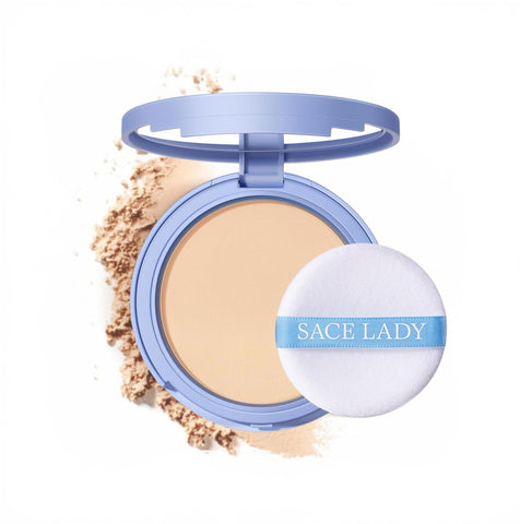 SACE LADY Setting Face Powder Waterproof Oil Control Matte Finish Pressed Compact