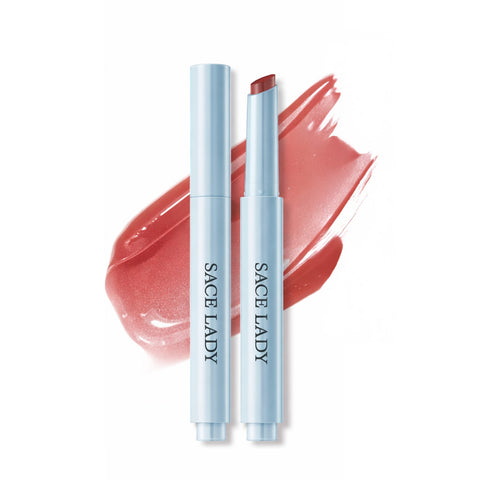 SACE LADY Glasting Gloss Lipstick – Moisturizing High-Shine Lip Gloss Balm with Vitamin E & Plant Oils