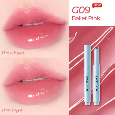 SACE LADY Glasting Gloss Lipstick – Moisturizing High-Shine Lip Gloss Balm with Vitamin E & Plant Oils