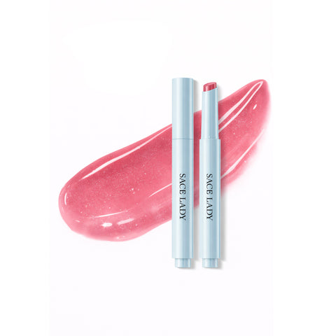SACE LADY Glasting Gloss Lipstick – Moisturizing High-Shine Lip Gloss Balm with Vitamin E & Plant Oils