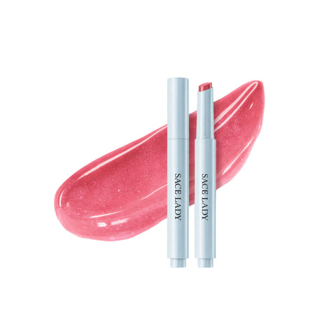 SACE LADY Glasting Gloss Lipstick – Moisturizing High-Shine Lip Gloss Balm with Vitamin E & Plant Oils
