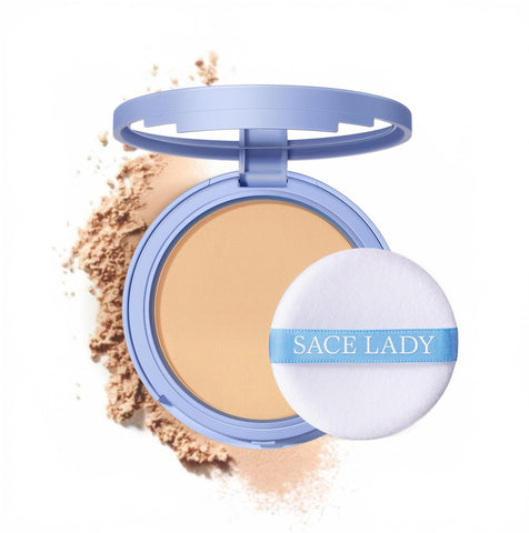 SACE LADY Setting Face Powder Waterproof Oil Control Matte Finish Pressed Compact