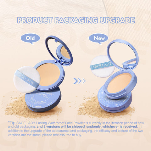 SACE LADY Setting Face Powder Waterproof Oil Control Matte Finish Pressed Compact