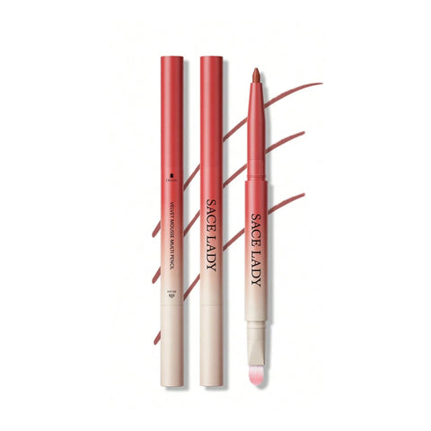 SACE LADY Velvet Matte Lip Liner – Precision, Smudge-Proof & Long-Lasting with Built-in Brush