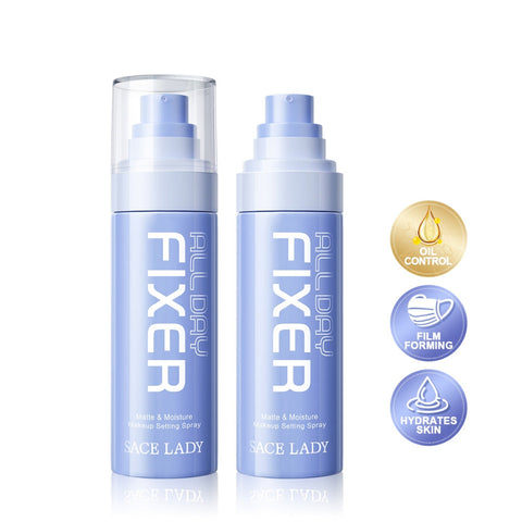بخاخ تثبيت المكياج من ساس ليدي - يدوم طويلًا، يتحكم في الزيوت، غير لامع ومرطب للوجه (80 مل)