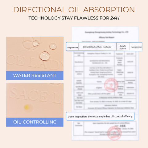 SACE LADY Pearl Face Powder SPF30 PA+++ – Oil Control, Waterproof & Flawless Matte Setting Powder