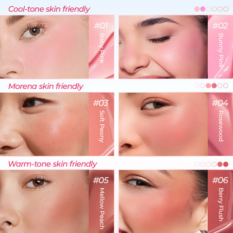 SACE LADY Water-Serum Liquid Blush Natural Radiant Finish Buildable