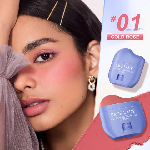 SACE LADY Long-Lasting Blush Cream Mousse – Lightweight 3-in-1 Cheek, Lip & Eye Color