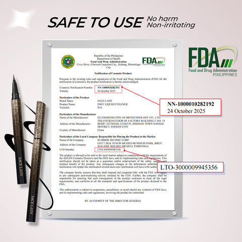 SACE LADY Inky Black Eyeliner – Waterproof, Highly Pigmented, 24-Hour Long-Wear