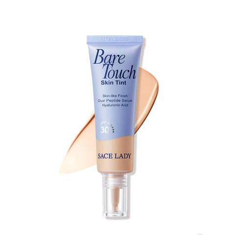 SACE LADY Bare Touch Skin Tint Travel Size - SPF30 PA+++ with Dual Peptide Serum & Breathable Film for Skin-Like Texture