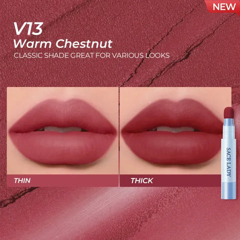 SACE LADY Matte Air Cushion Lip & Cheek Cream Velvet Finish Long-Lasting Waterproof Tint