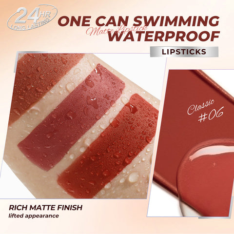 SACE LADY 24H Long-Lasting Matte Lipstick Waterproof High Pigment Non-Transfer Lip Makeup