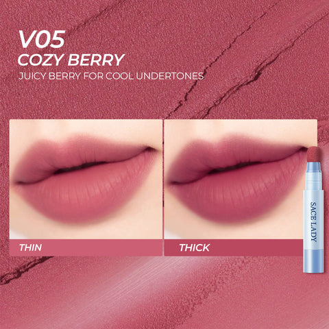 SACE LADY Matte Air Cushion Lip & Cheek Cream Velvet Finish Long-Lasting Waterproof Tint