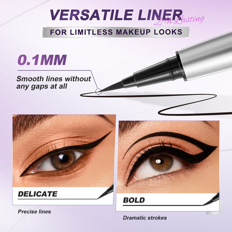 SACE LADY PRO ZONE Waterproof Ultra-Fine Black Liquid Eyeliner – Quick-Drying, Smudge-Proof Precision