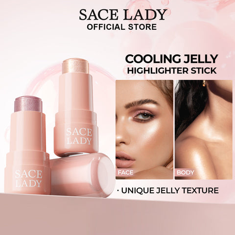 SACE LADY Highlighter Stick – Hydrating Jelly Glow, Long-Lasting Radiance & Multi-Use Shimmer