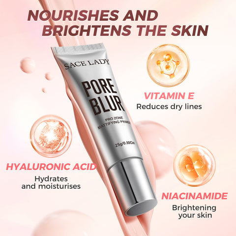 SACE LADY Face Primer Lightweight Hydrating Pore-Blurring Makeup Base 5ml