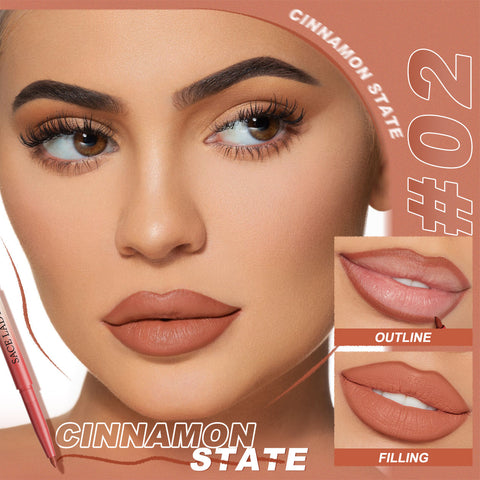 SACE LADY Velvet Matte Lip Liner – Precision, Smudge-Proof & Long-Lasting with Built-in Brush