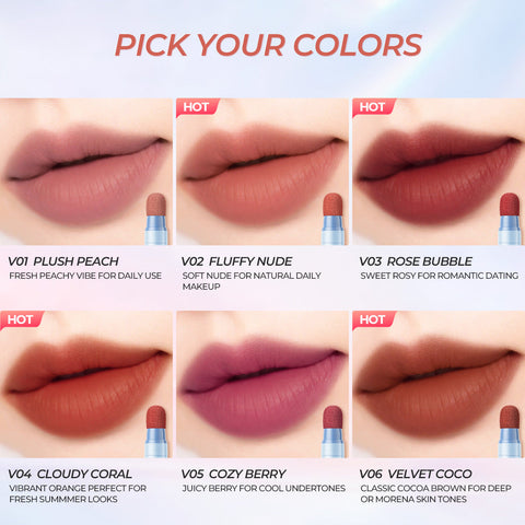 SACE LADY Matte Air Cushion Lip & Cheek Cream Velvet Finish Long-Lasting Waterproof Tint