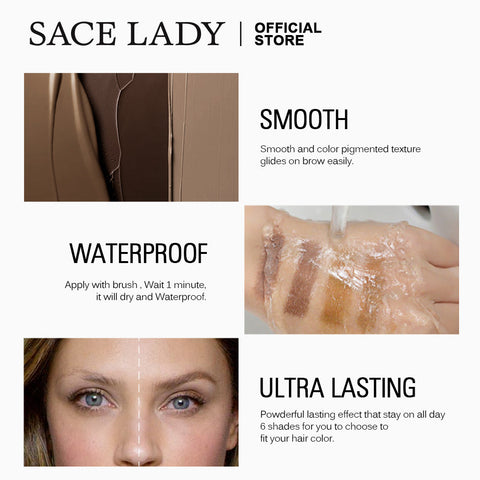 Sace Lady Long-Lasting Waterproof Eyebrow Gel – Smudge-Proof Makeup with Henna Tints