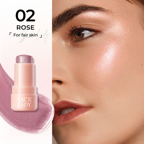 SACE LADY Highlighter Stick – Hydrating Jelly Glow, Long-Lasting Radiance & Multi-Use Shimmer