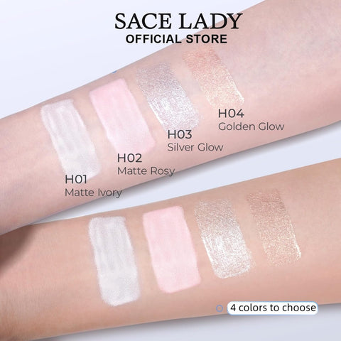 SACE LADY Highlighter Makeup – Blendable & Long-Lasting 3D Liquid Highlight for Face, Eyes & Lips