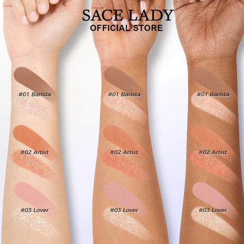 SACE LADY Pro Zone Duo Eyeshadow – Matte & Shimmer Compact Palette (2-Color Duo)