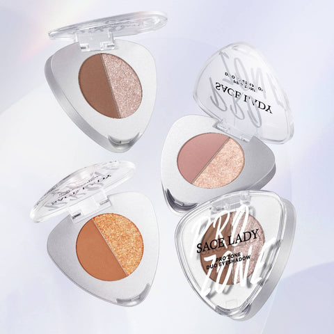 SACE LADY Pro Zone Duo Eyeshadow – Matte & Shimmer Compact Palette (2-Color Duo)