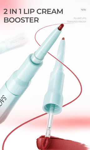 SACE LADY 2-in-1 Lip Cream Booster Lip Liner & Cream Soft Matte Blurred Finish